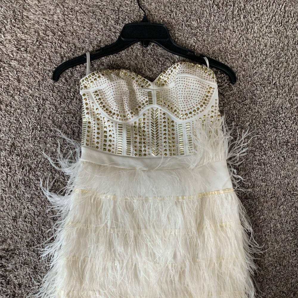 White feather dress